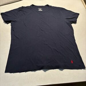 Polo Ralph Lauren Mens Size Large Navy Blue Short Sleeve Casual T Shirt Red Pony